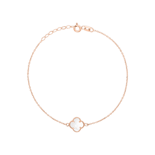 Goldarmband "Weißklee"