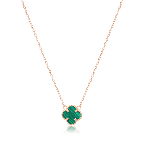 Kullakett ripatsiga "Roheline ristik"