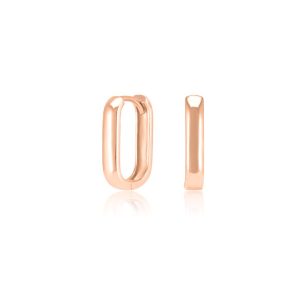 Золотые серьги "Квадратные кольца"