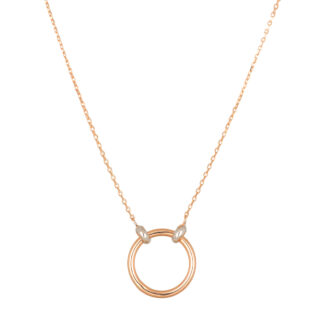 Zelta ķēdīte ar kulonu "Aplis"