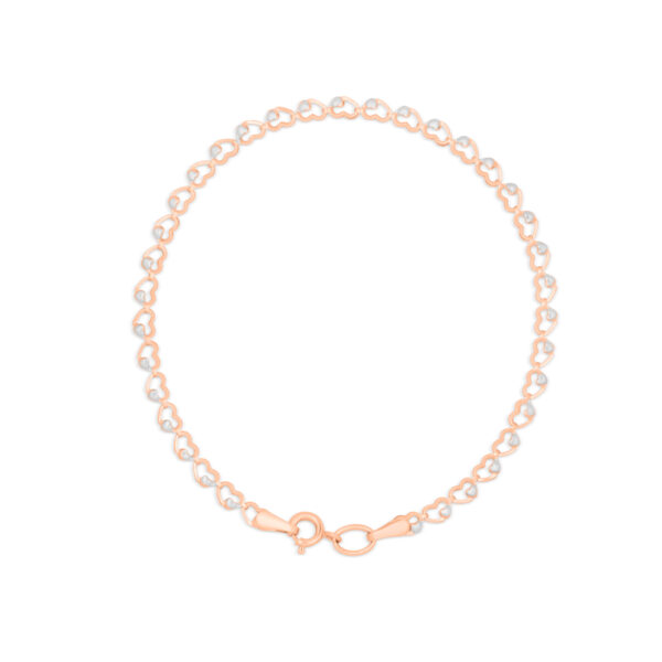 Золотой браслет "Тысяча сердец"