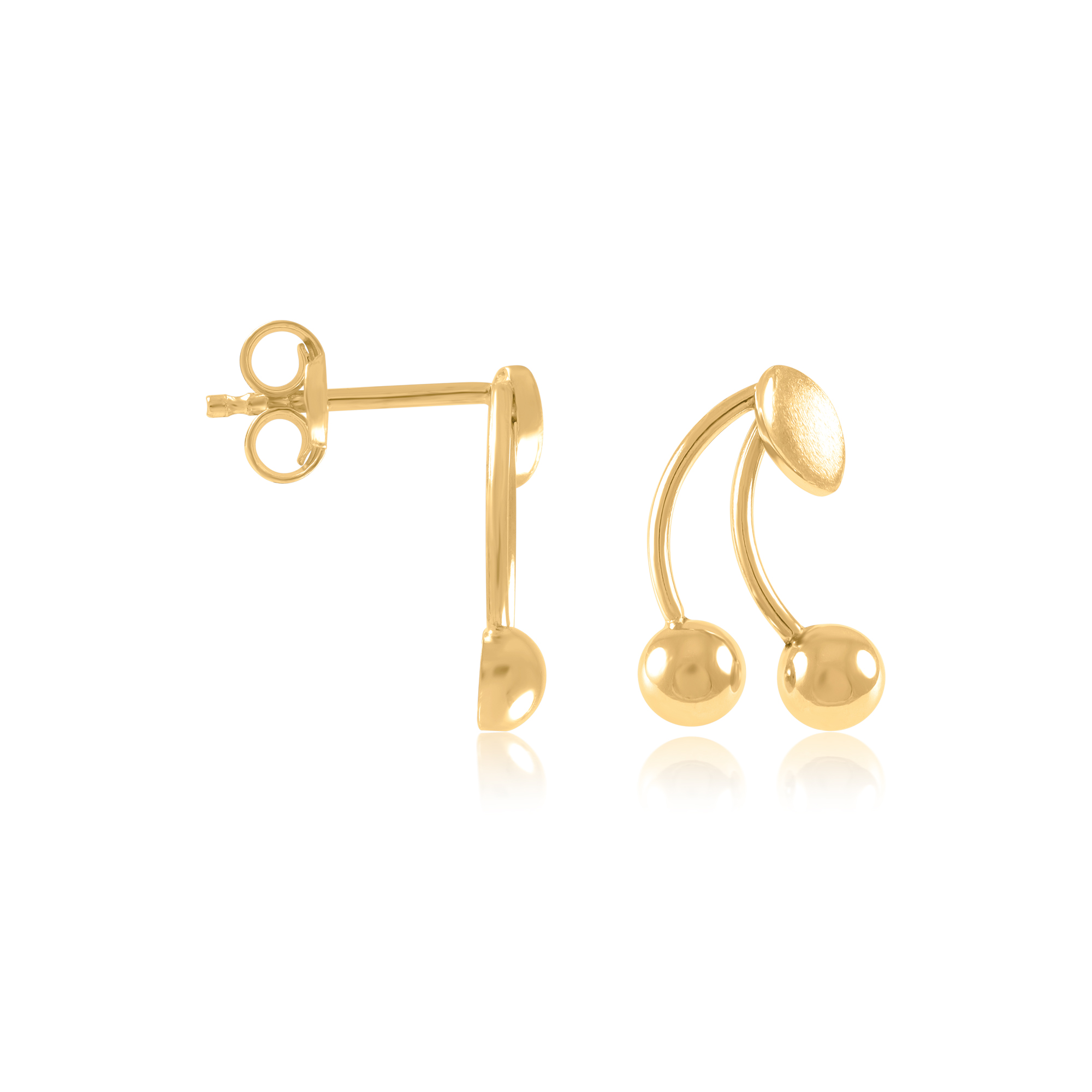 Auksiniai auskarai „Vyšnios”