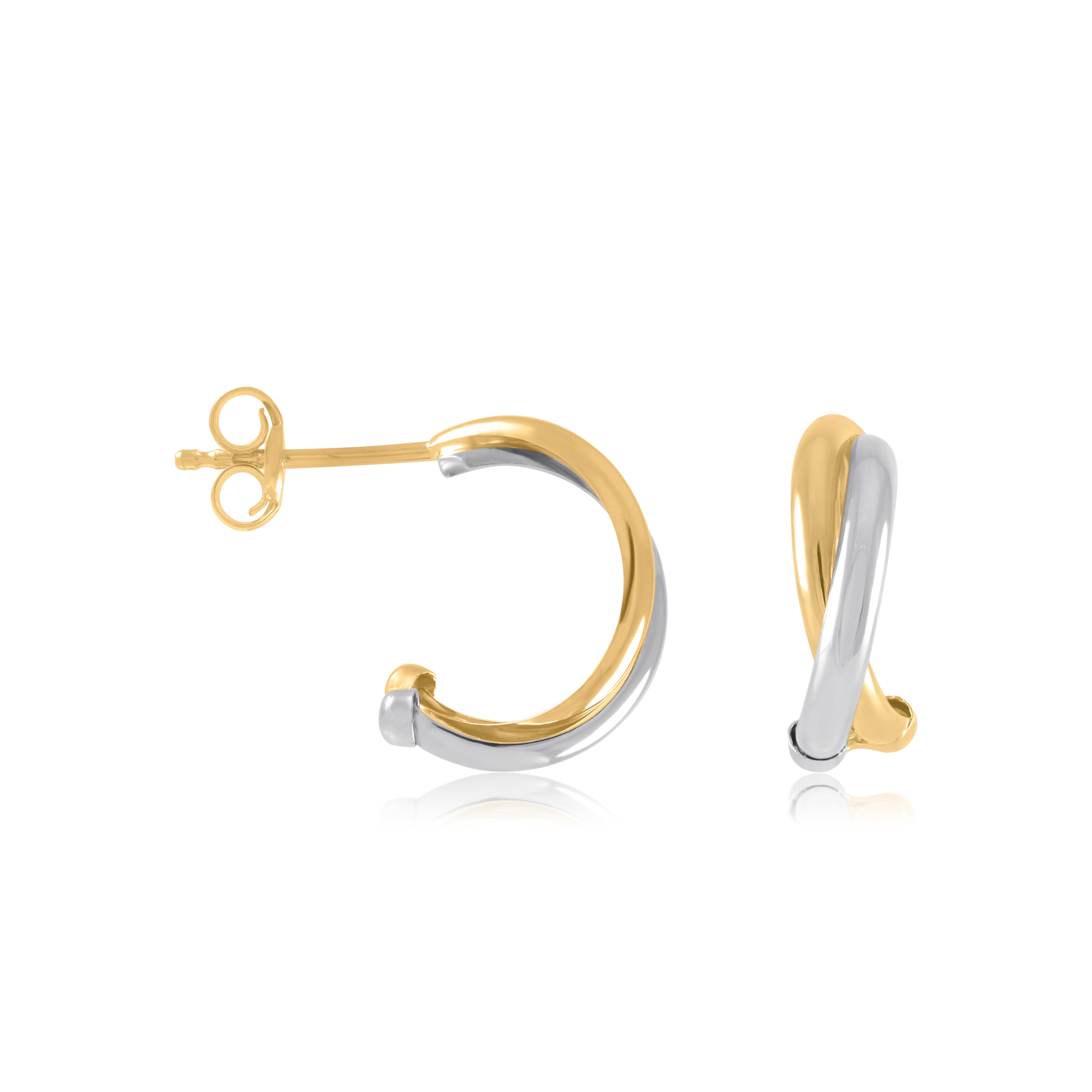 Auksiniai auskarai „2 Spalvos”