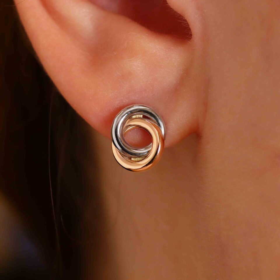 Kolczyki złote "2 Kolory"