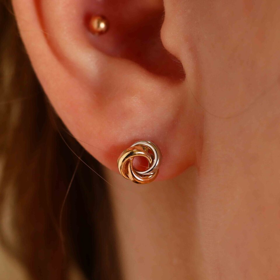 Złote kolczyki "3 Kolory"