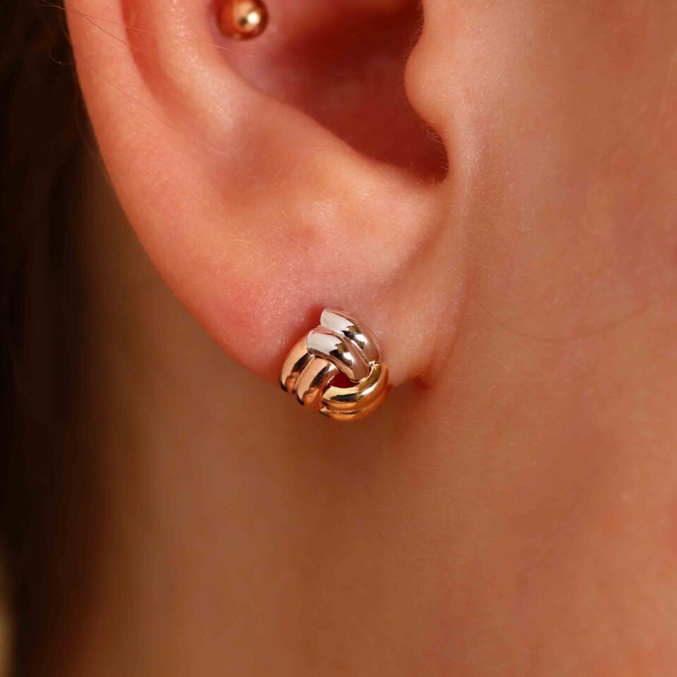 Złote kolczyki "3 Kolory"