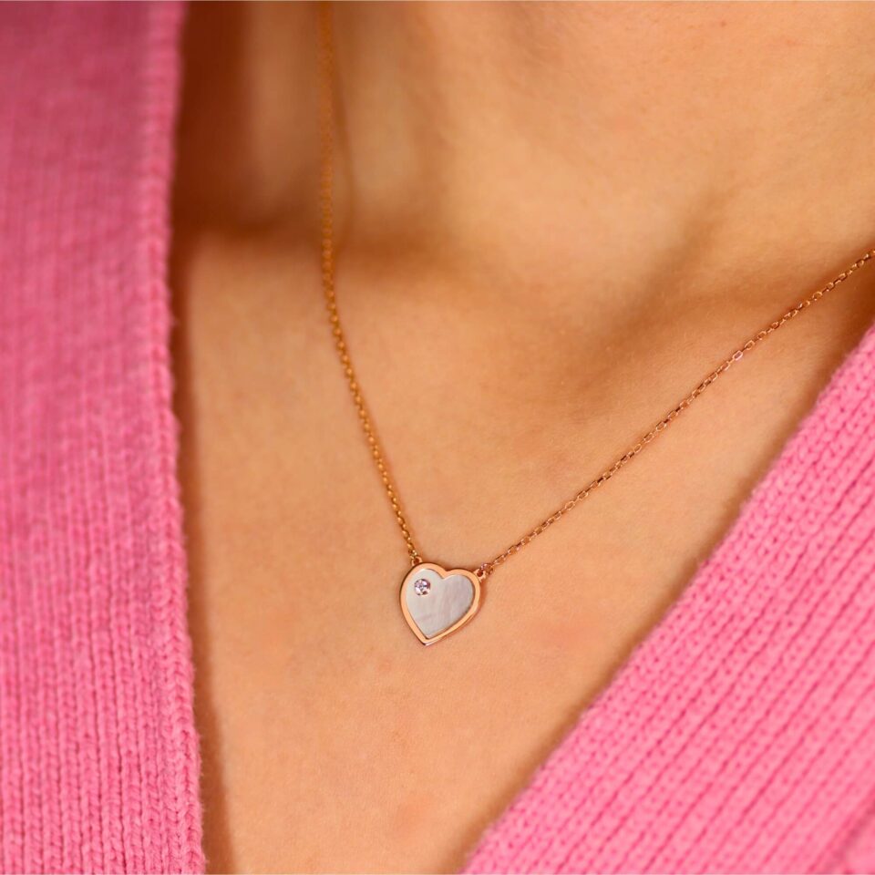 Złoty łańcuszek z zawieszką "Serce"