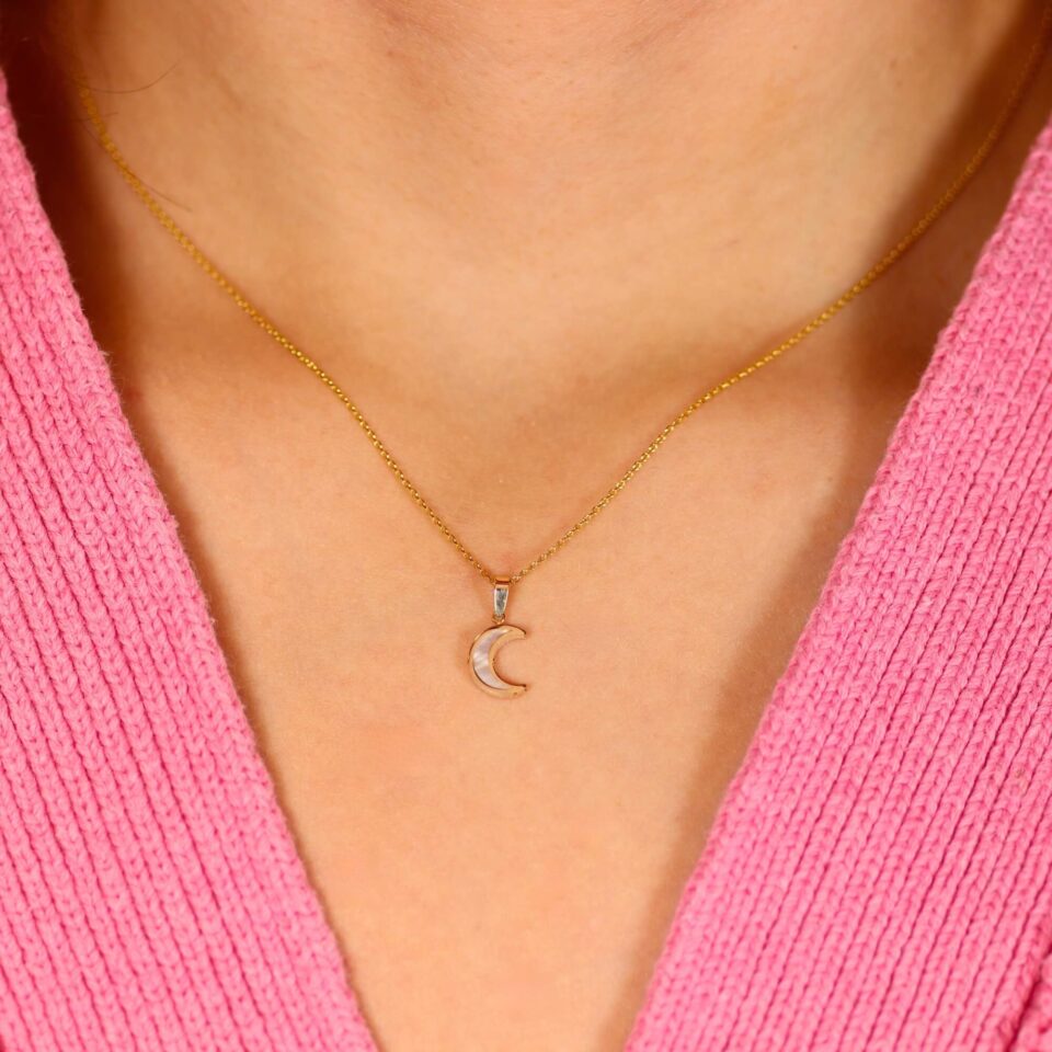 Kullakett ripatsiga "Pärlmutter Kuu"