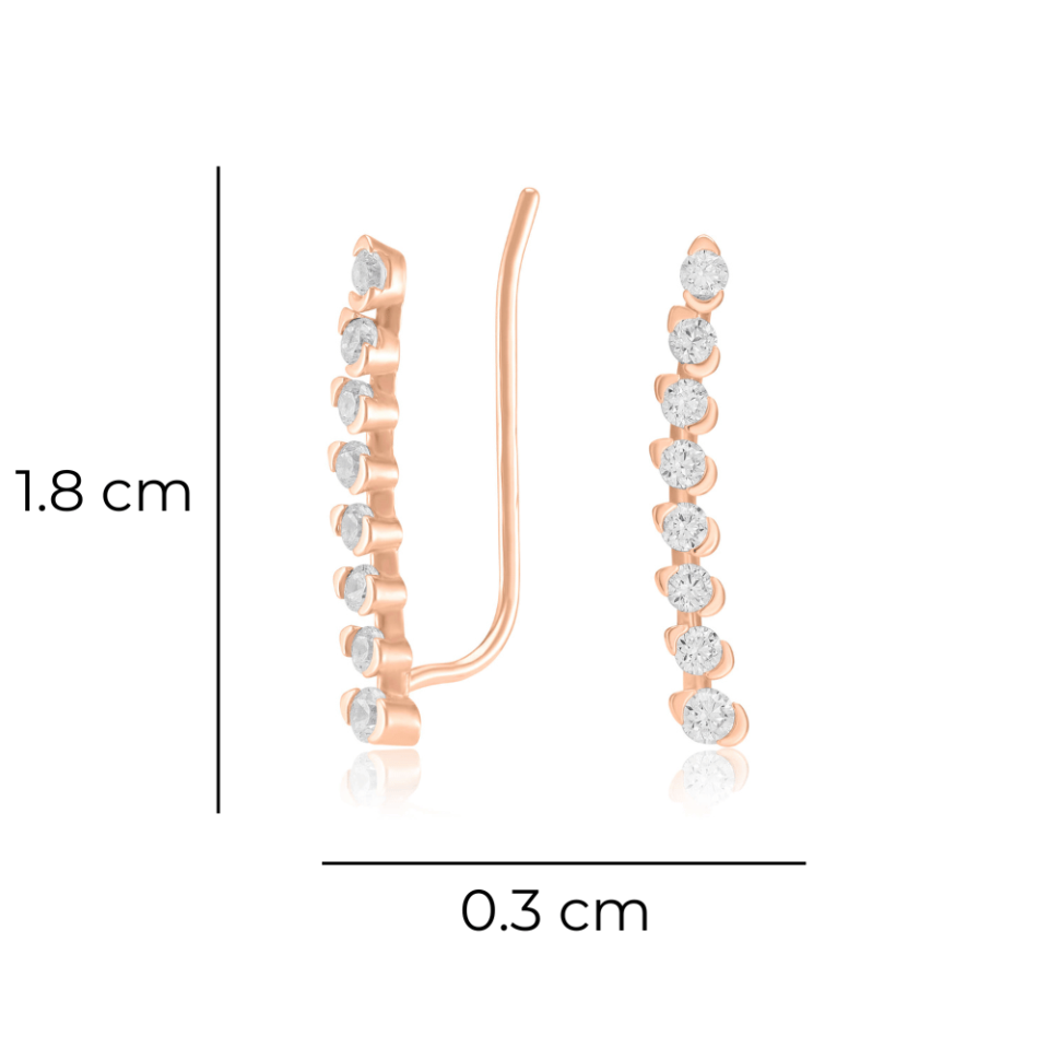 Złote kolczyki "Liście"