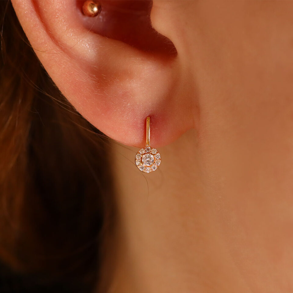 Złote kolczyki "Luksus"