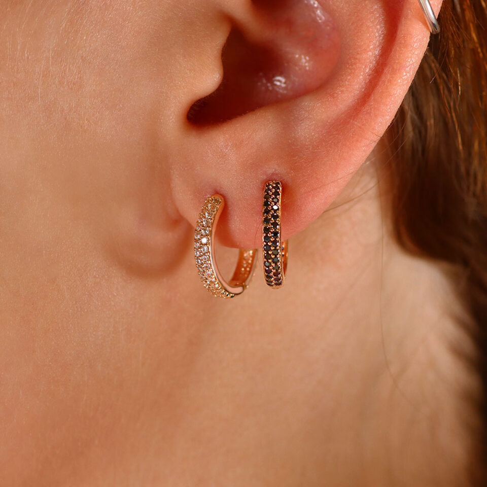 Kolczyki złote "Komplety z cyrkoniami"