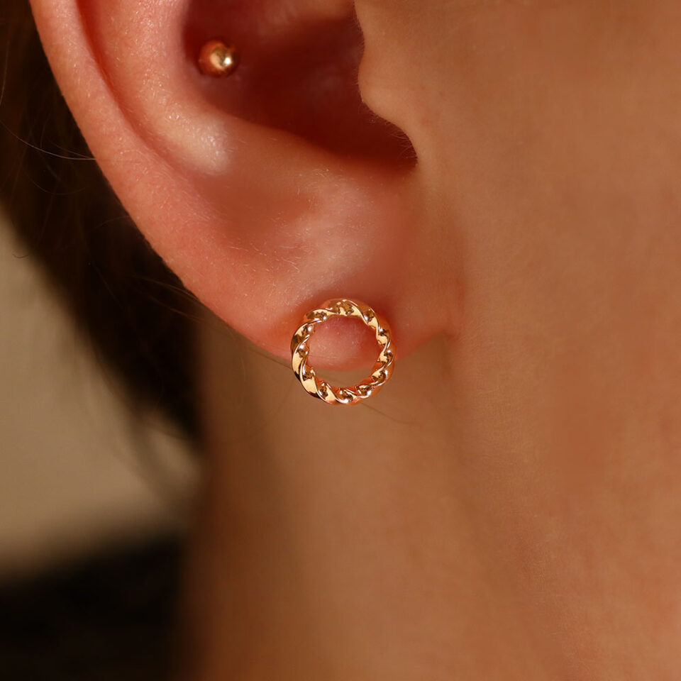 Złote kolczyki "Luksus"