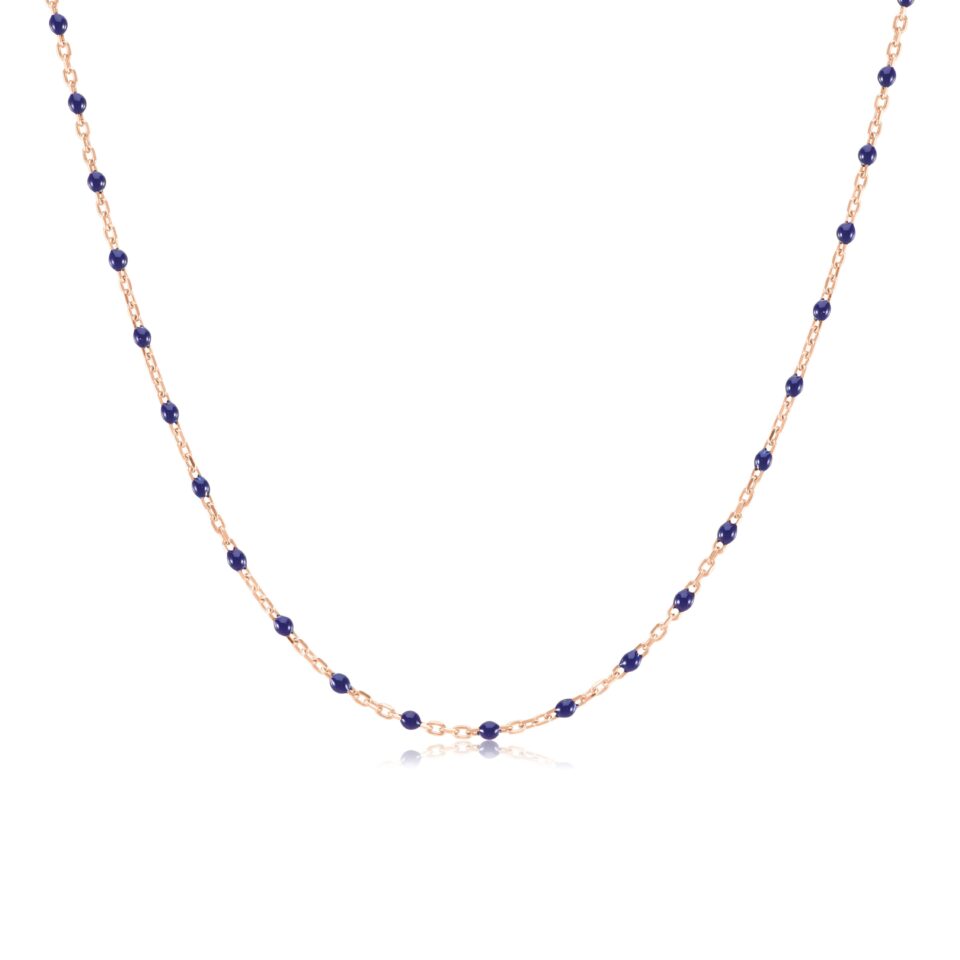 Kuldne kett ripatsiga "Sinised helmed"