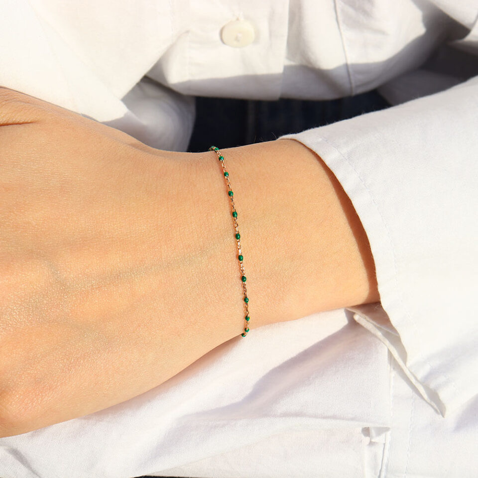 Золотой браслет "Бусины"