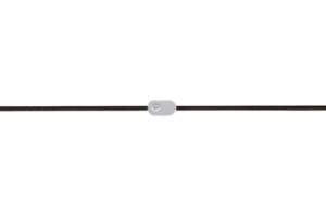 Mustast niidist käevõru teemantidega valgest kullast "Plate"