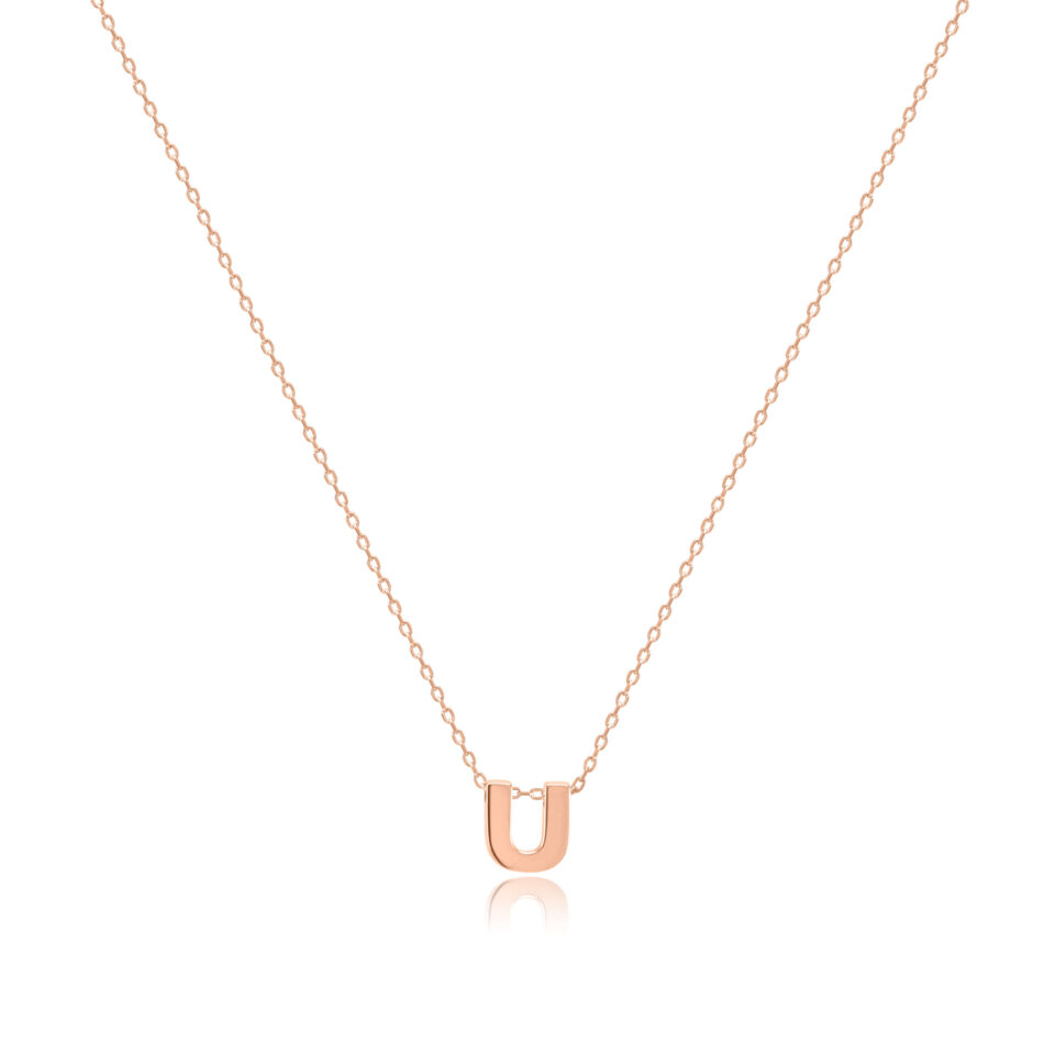 Złoty łańcuszek z zawieszką w kształcie litery "U"