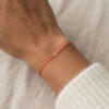 Lachs diamant kordel armband