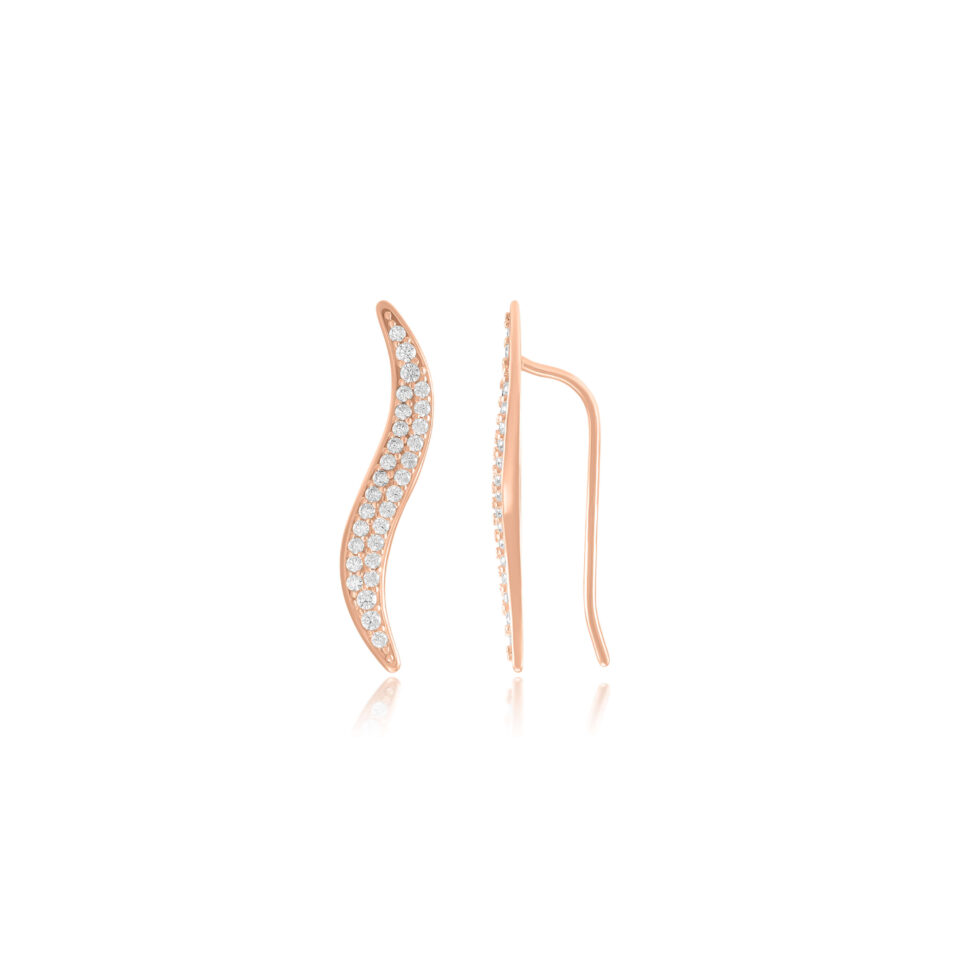 Złote kolczyki "Błyskawica"