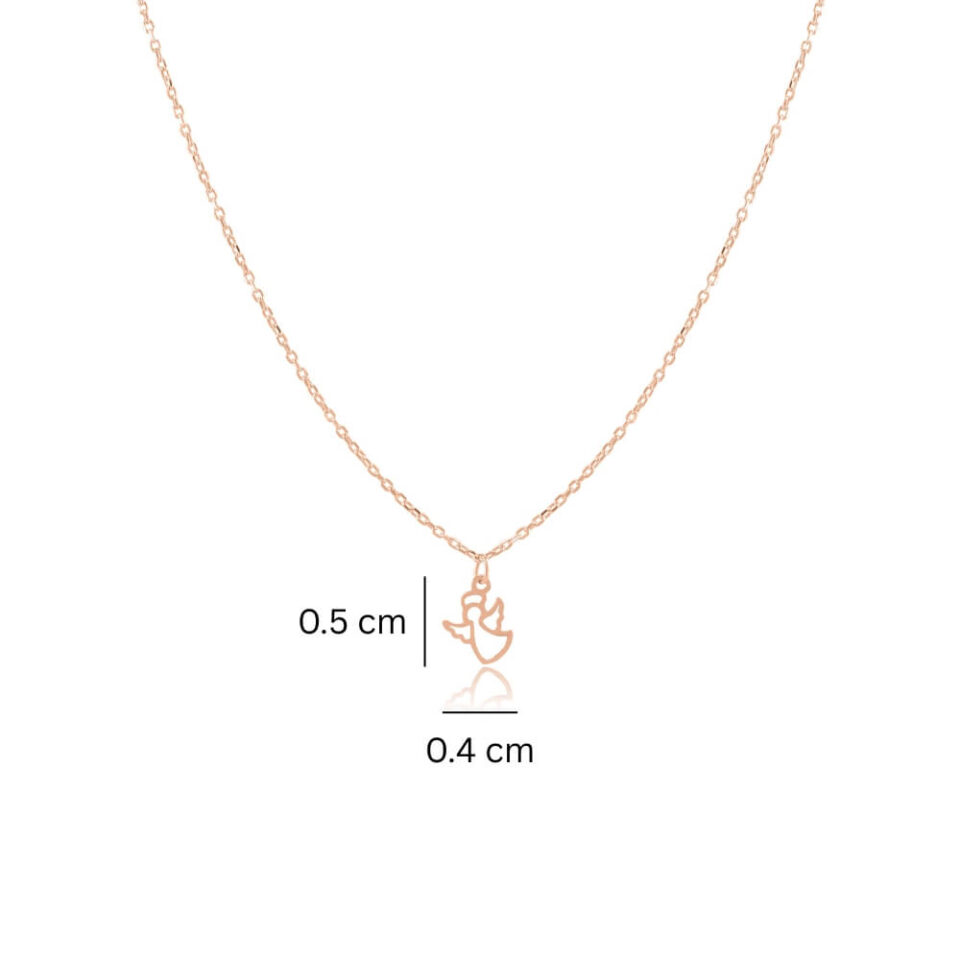 Золотая цепочка с подвеской "Ангел-хранитель" размеры