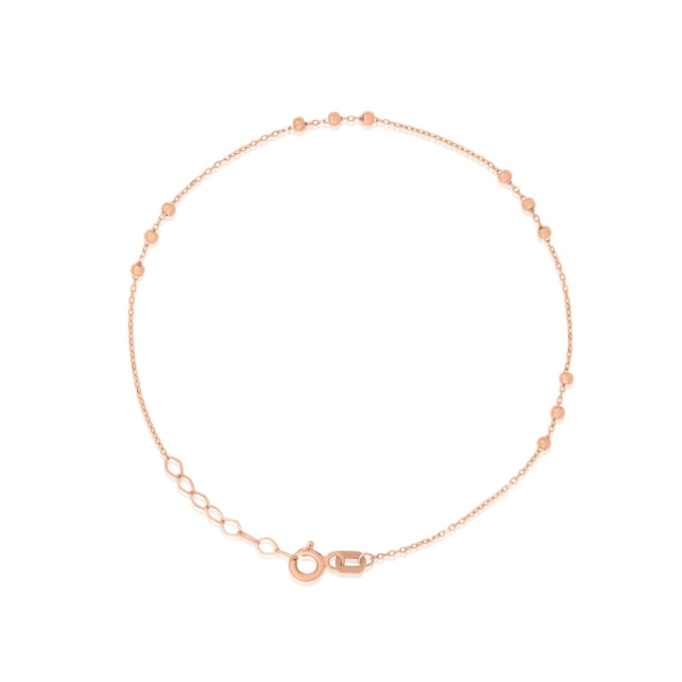 Золотой браслет "Круглые бусины"