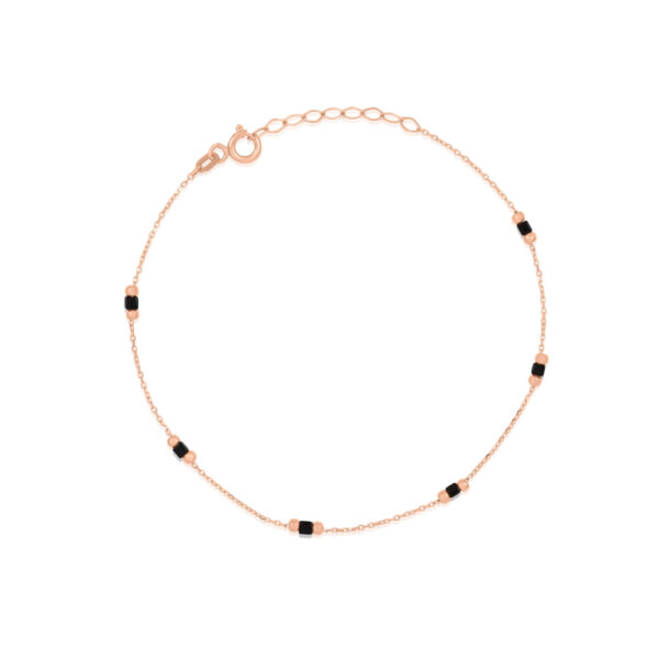 Goldarmband „Schwarze Perlen“