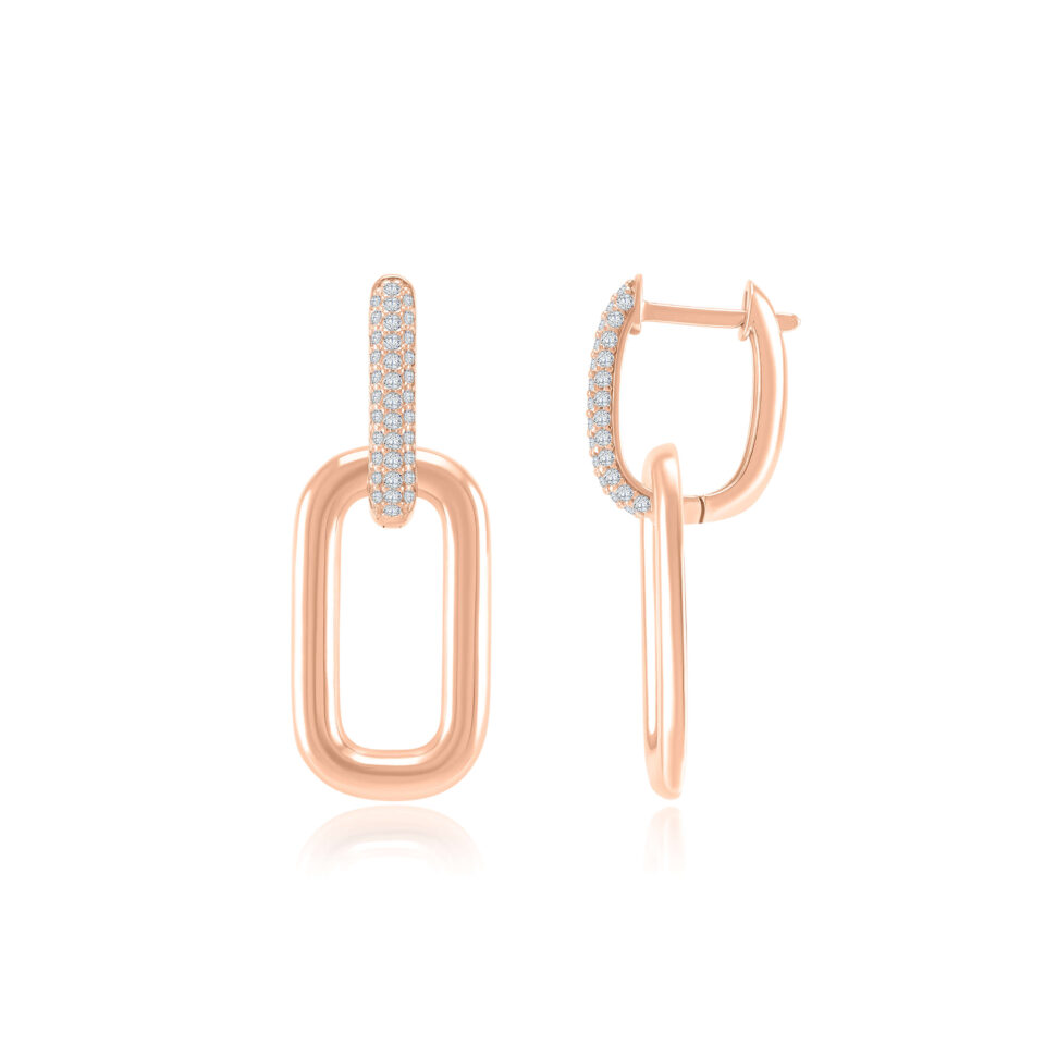 Złote kolczyki "Połączenie" (2 wzory)