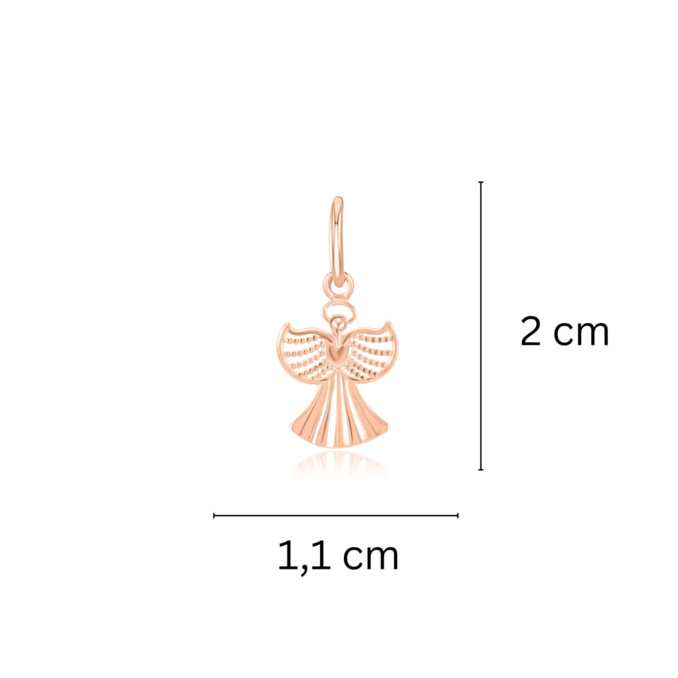 Złota zawieszka "Anioł Stróż" (Aniołek Mały) wymiary