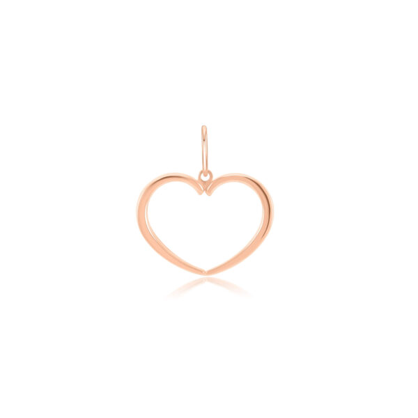 Золотая подвеска "Контур сердца"