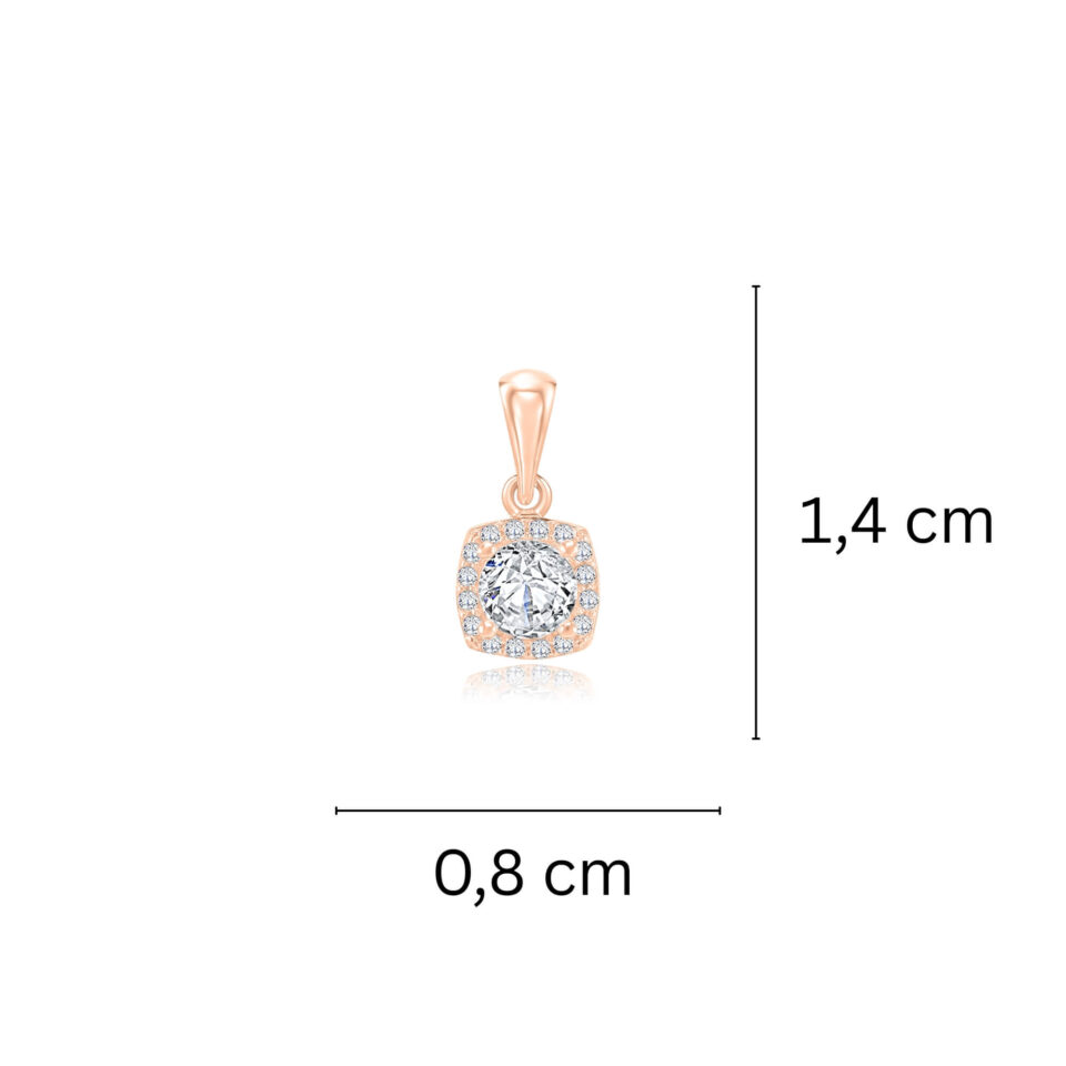 Золотая подвеска с цирконом