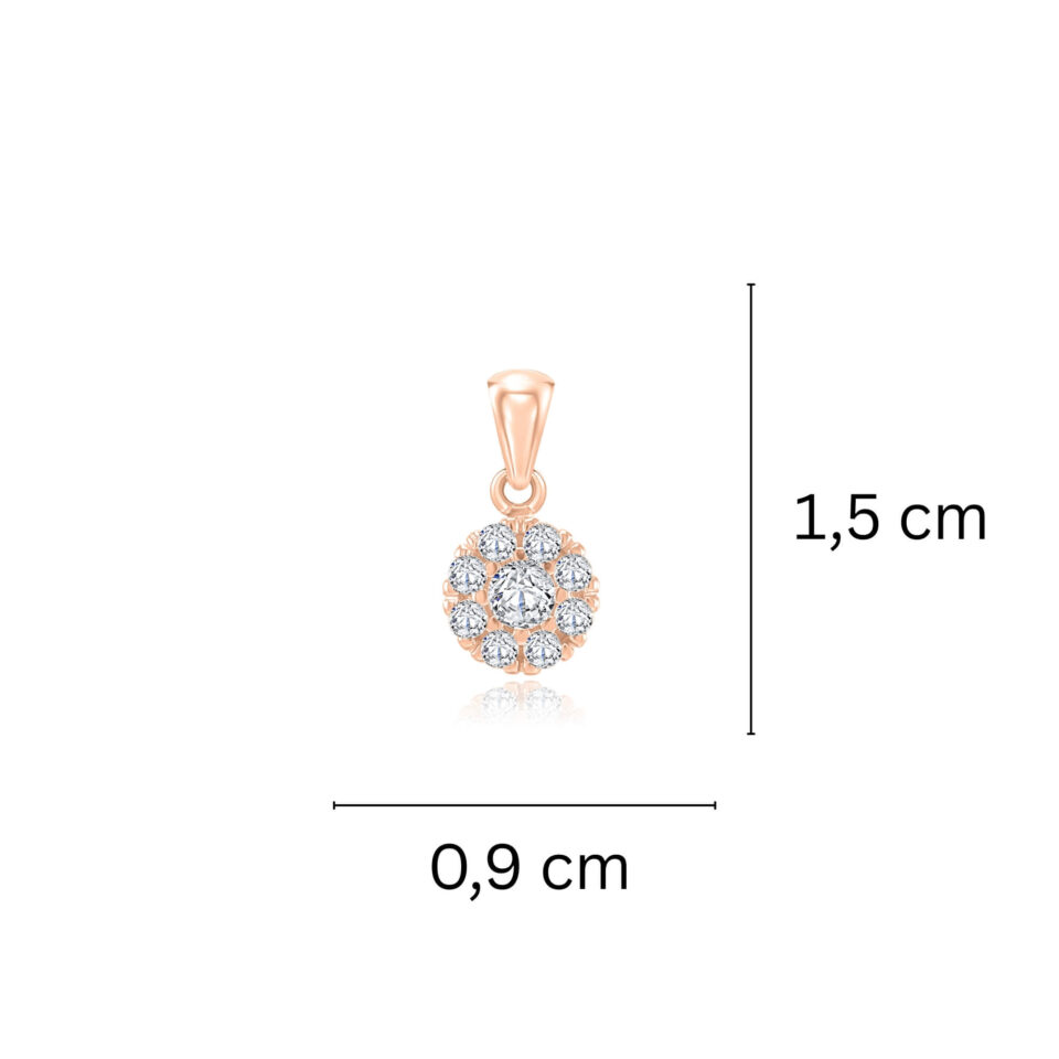 Золотая подвеска с цирконом