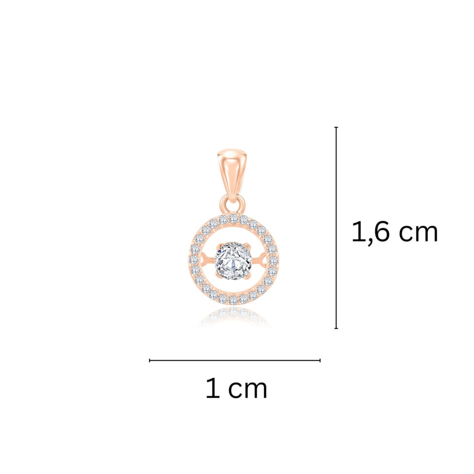 Размеры золотой подвески "Halo"