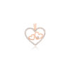 Золотая подвеска "Сердца с цирконами"