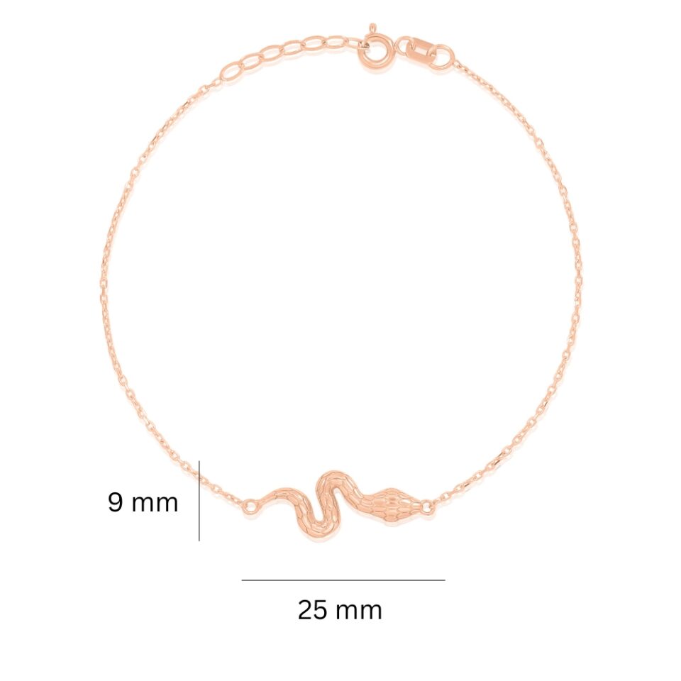 Goldarmband "Schlange" Maße