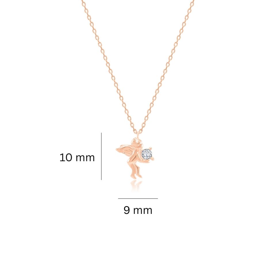 Kullakett ripatsiga "Kaitseingel" (väike ingel) mõõdud