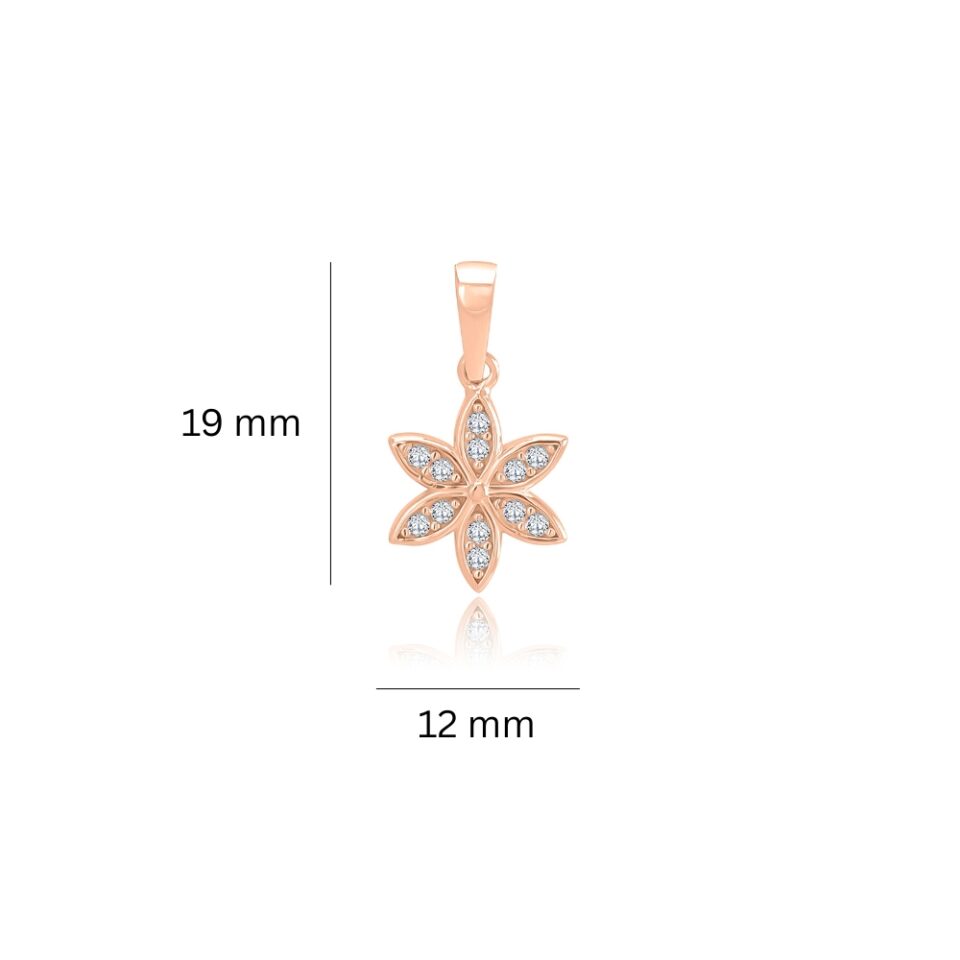 Goldanhänger "Stern mit Zirkonen" Maße