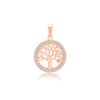 Złota zawieszka "Drzewo Życia z cyrkoniami"