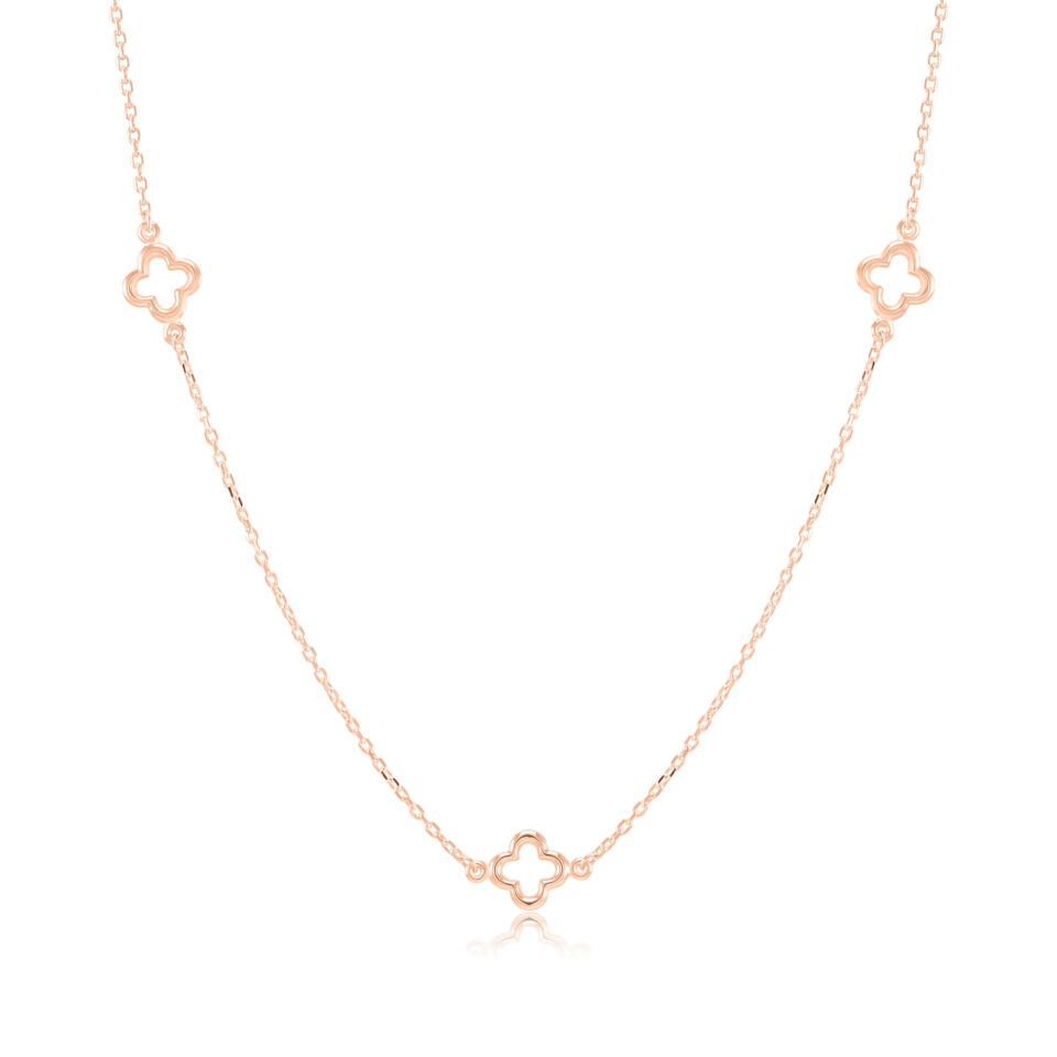 Złoty łańcuszek z zawieszką "Koniczynka"