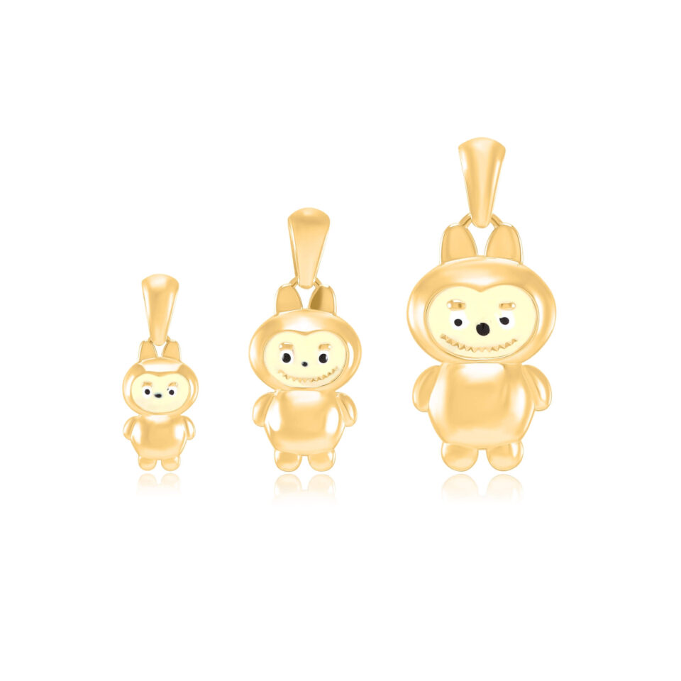 Kuldne ripats "Labubu" kolm suurust