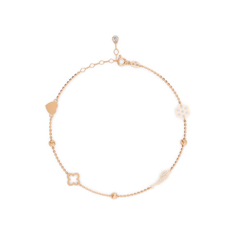 Złota bransoletka "Motywy"