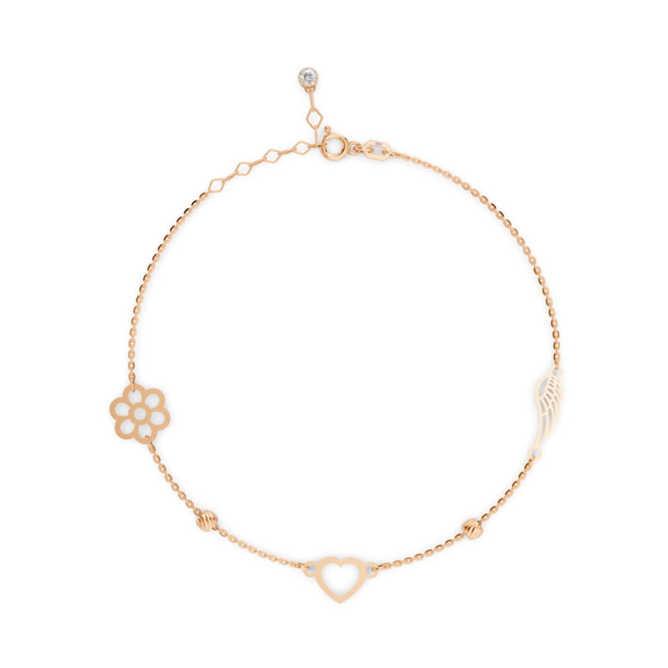 Złota bransoletka "Motywy"