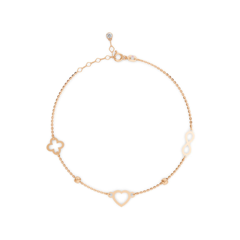 Złota bransoletka "Motywy"