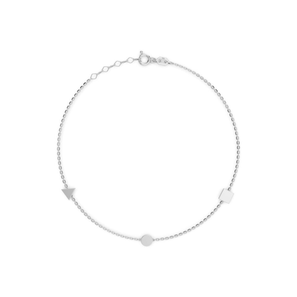 Bransoletka z białego złota "Geometria"