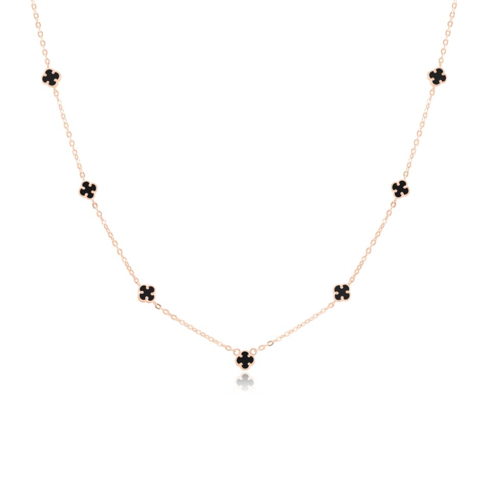 Kuldne kett ripatsiga "5 mini ristikheina"