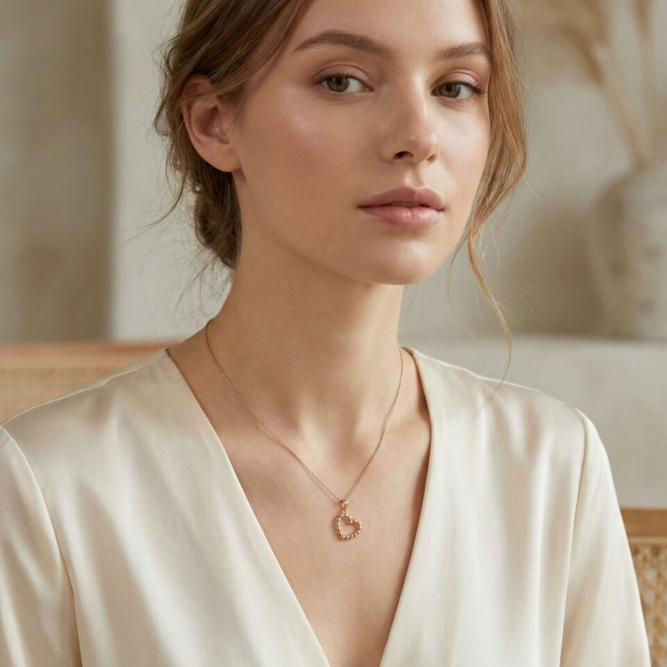 Złoty wisiorek "Serce" na szyję